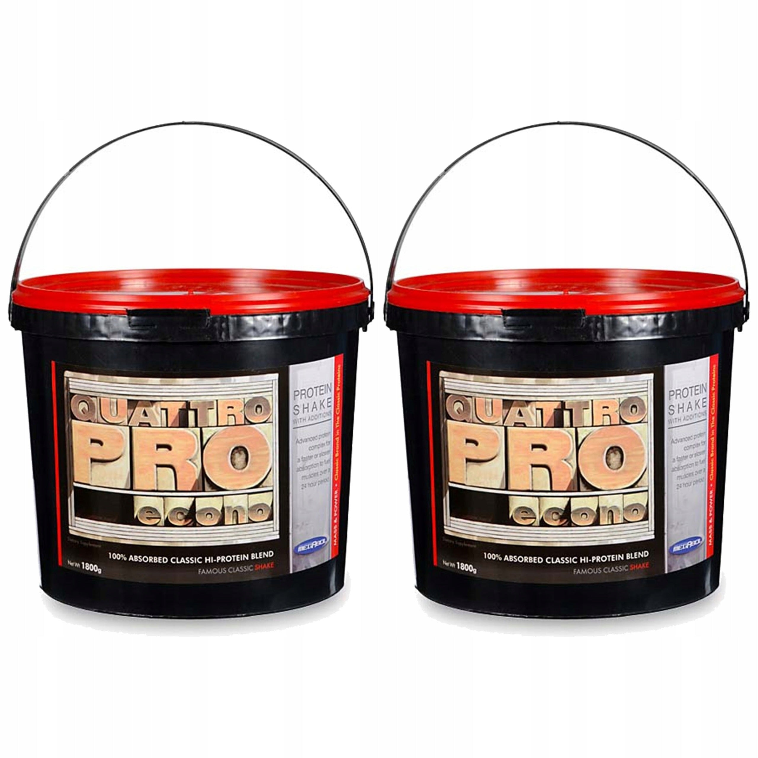 2x Quattro Pro Protein 4 Ingredients WPC Long Release 900g MEGABOL