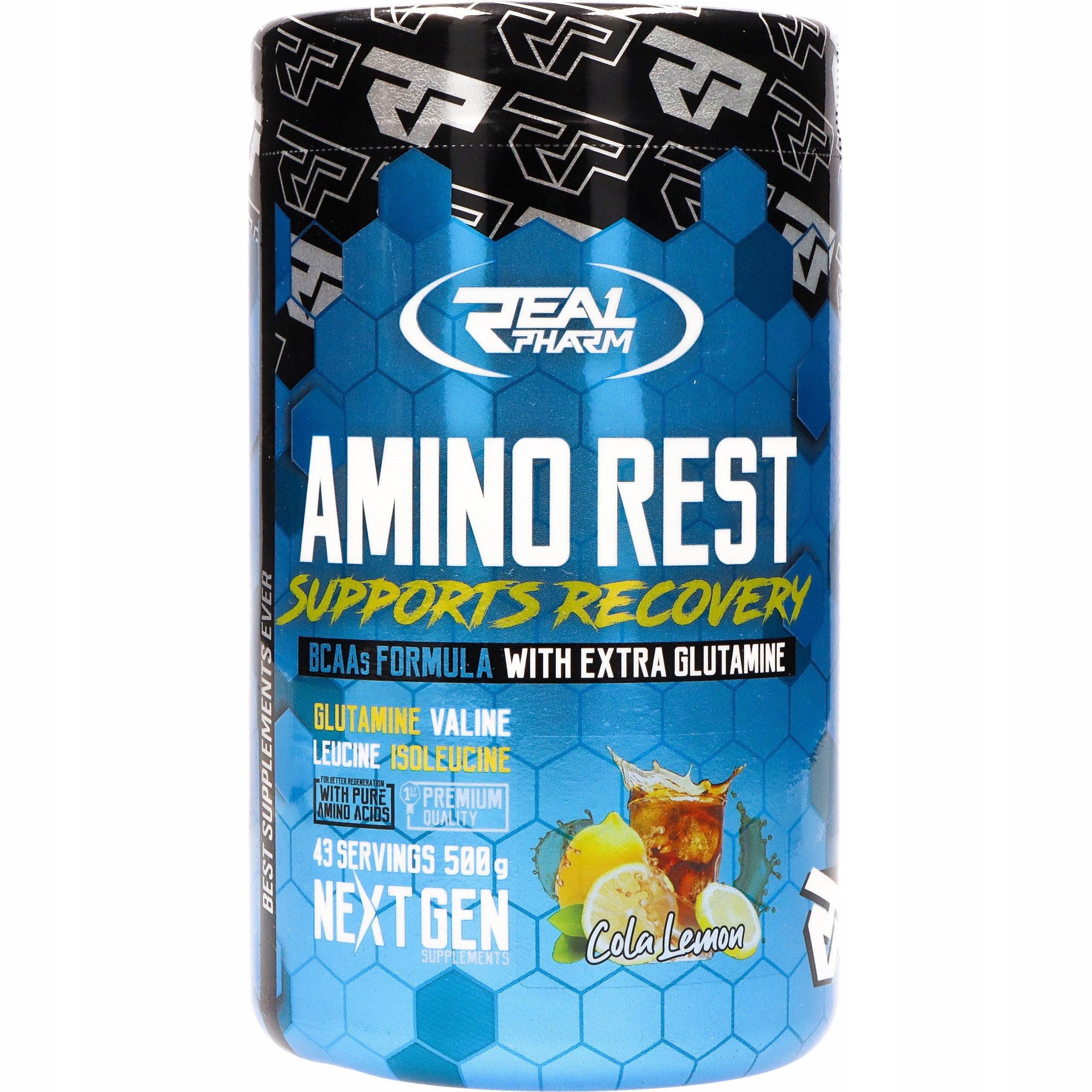 2x REAL PHARM Amino Rest 500g Muscle Growth BCAA Glutamine Fast Regenerac Brand Real Pharm