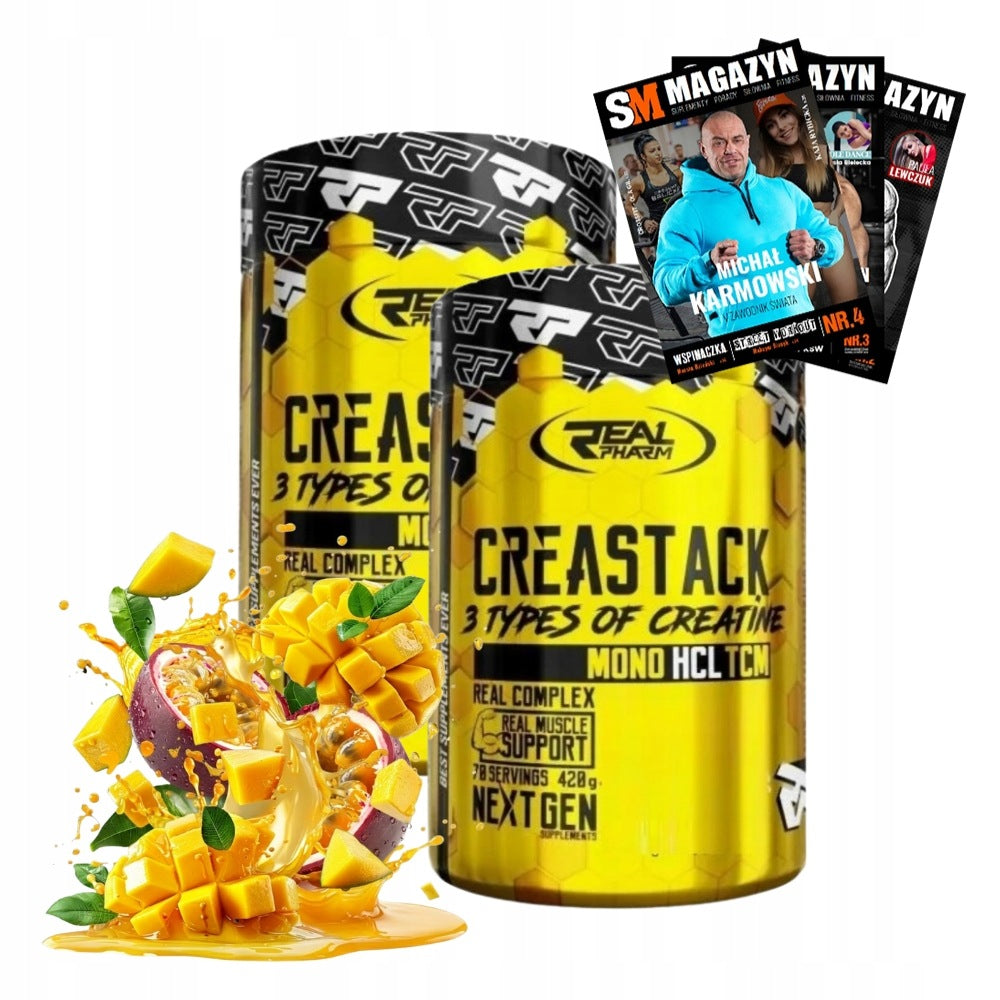 2x REAL PHARM CREA STACK 420 g ADVANCED FORMULA CREATINE ENERGY STRENGTH