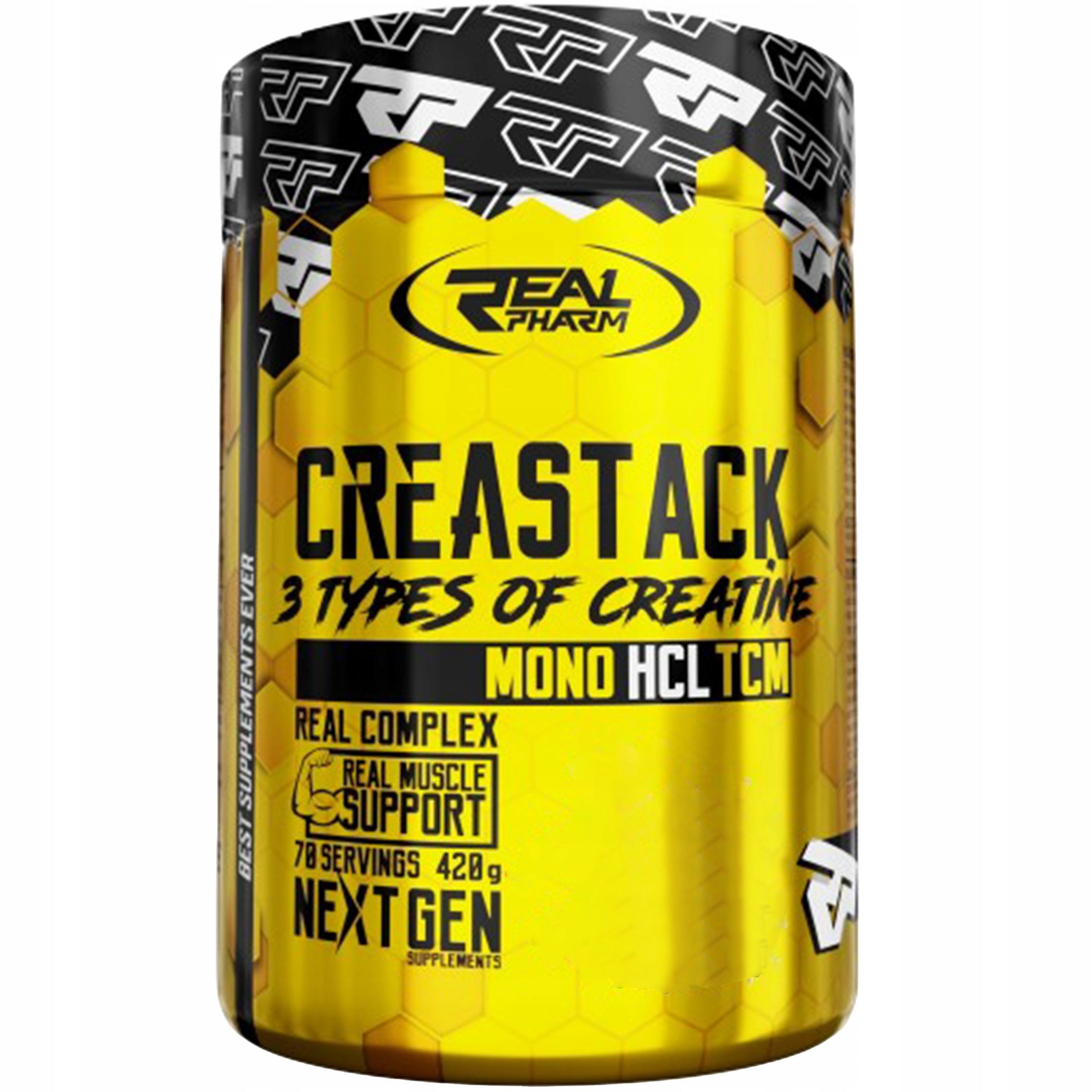 2x REAL PHARM Crea Stack 420g Creatine Malate Monohydrate Hydrochloride Brand Real Pharm