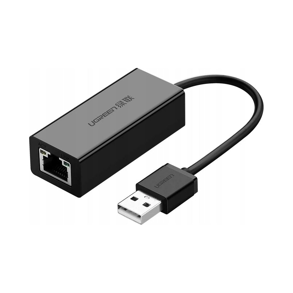 2x RJ45 External LAN Card - USB 2.0 100 Mbps - Black