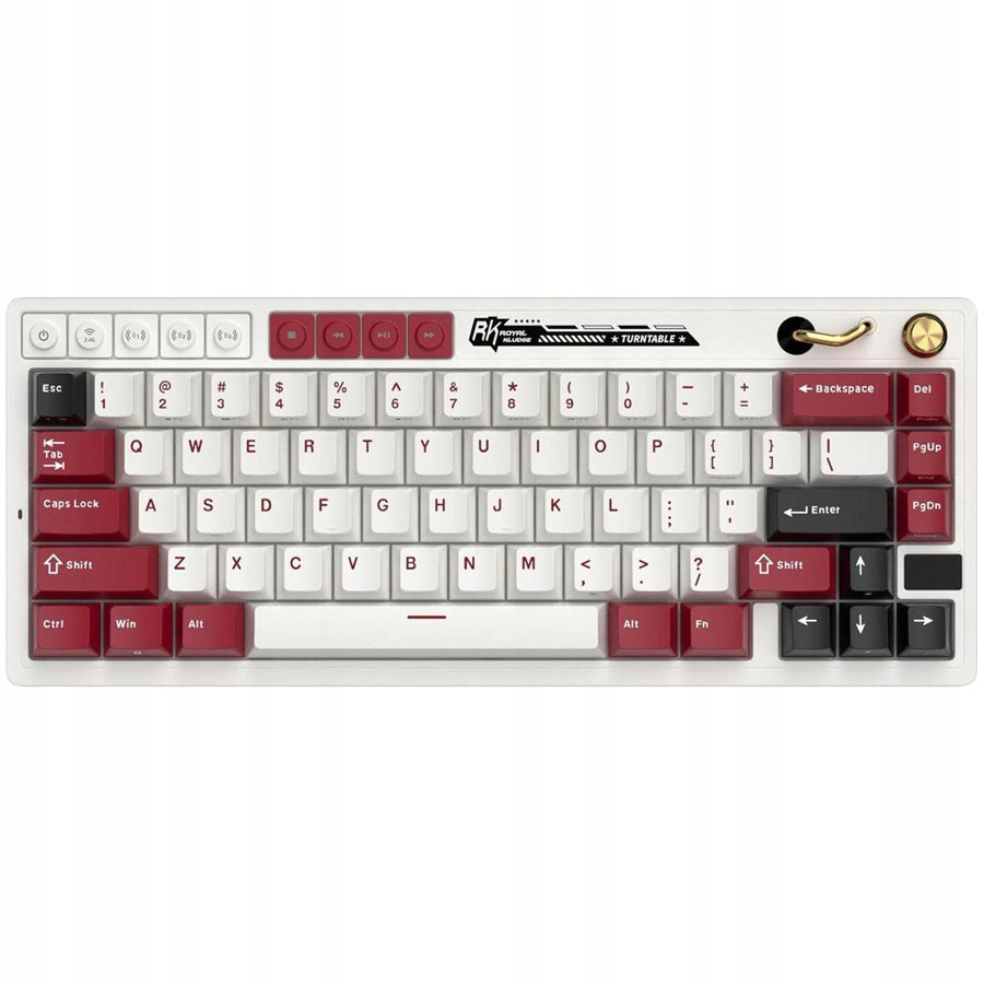 2x ROYAL KLUDGE RK M65 Famicom Gaming Keyboard Cream Switch