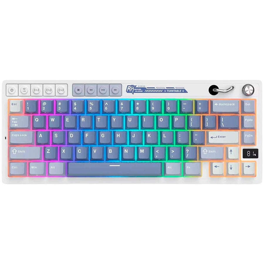 2x ROYAL KLUDGE RK M65 Ocean Blue Gaming Keyboard Cream switch