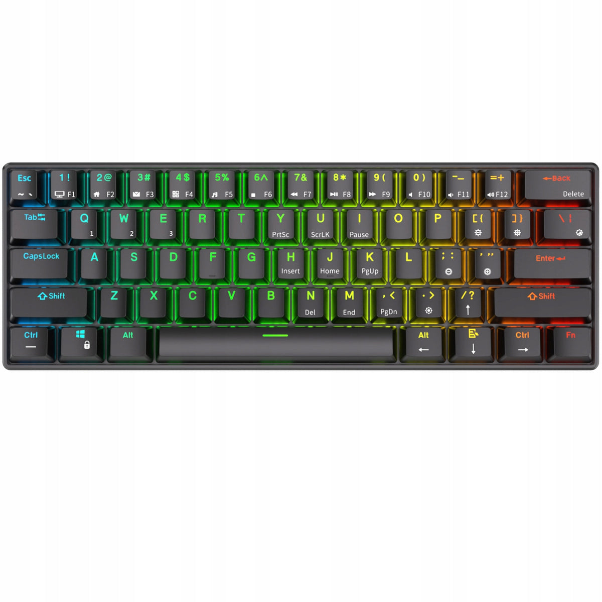 2x ROYAL KLUDGE RK61 Black Gaming Keyboard Brown switch