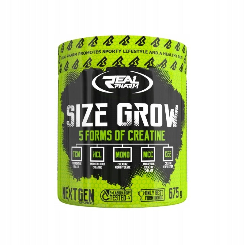 2x Real Pharm Size Grow 675g Creatine STAK 5 Form Creatine + Beta Alanine