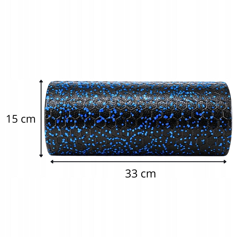 2x Roller roller for massage exercises 33 cm - black