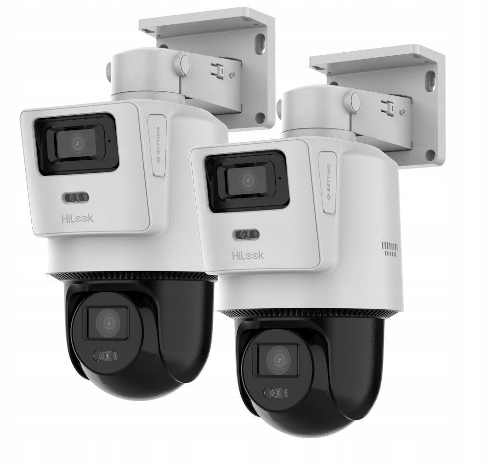 2x Rotating IP Camera Hilook PTZ-N2D400M-DE/14 8MP (4MP+4MP) PoE Smart Hybrid