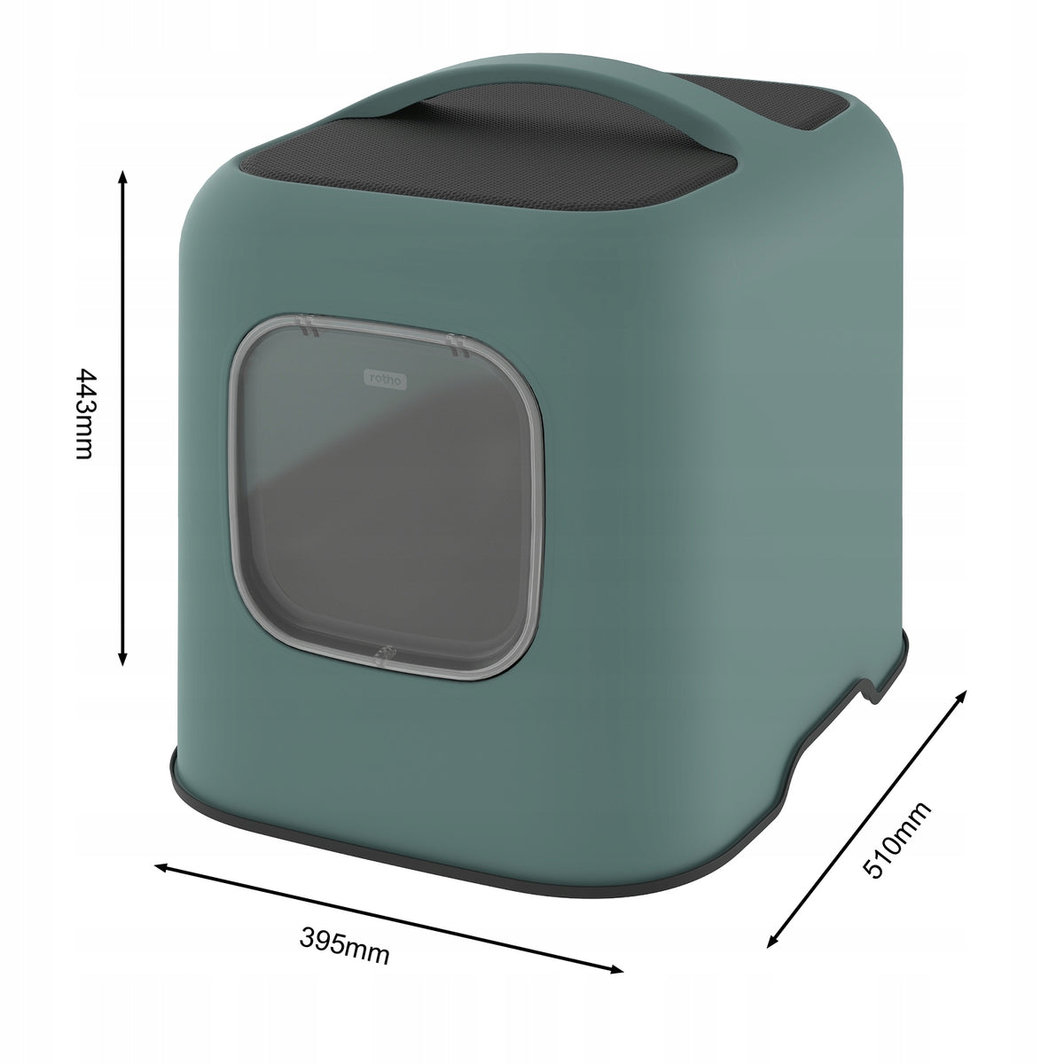 2x Rotho litter box green for cat Manufacturer code 4005205092