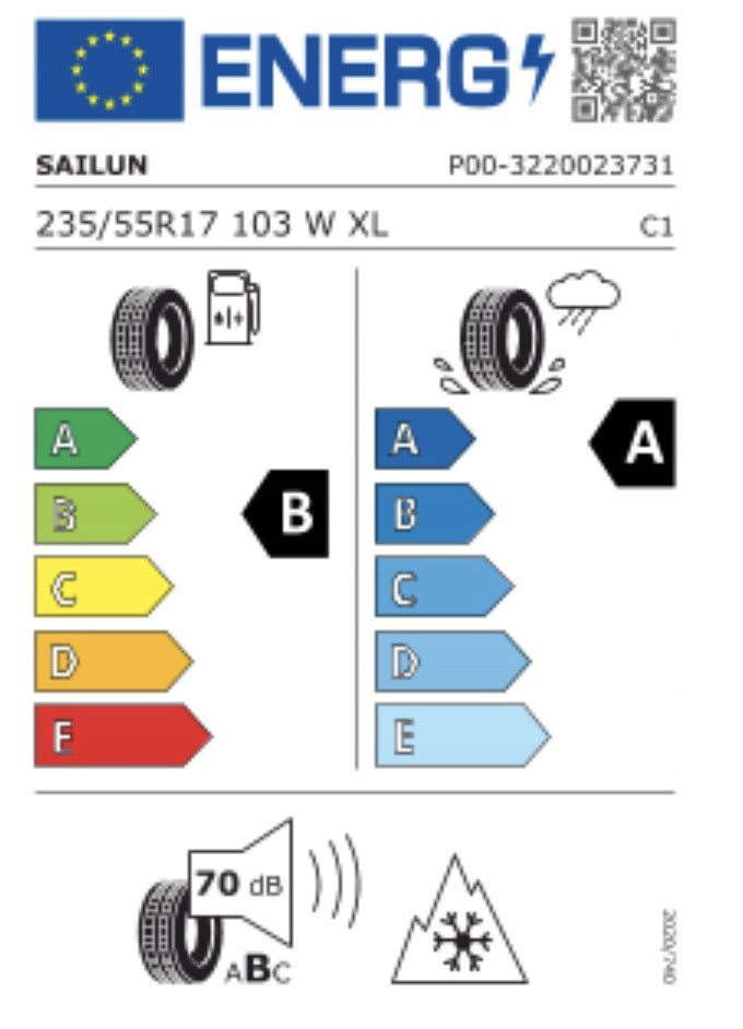 2x SAILUN Atrezzo 4 SEASONS Ultra 235/55/17 235/55R17 Rant 2026r Year of manufacture 2026