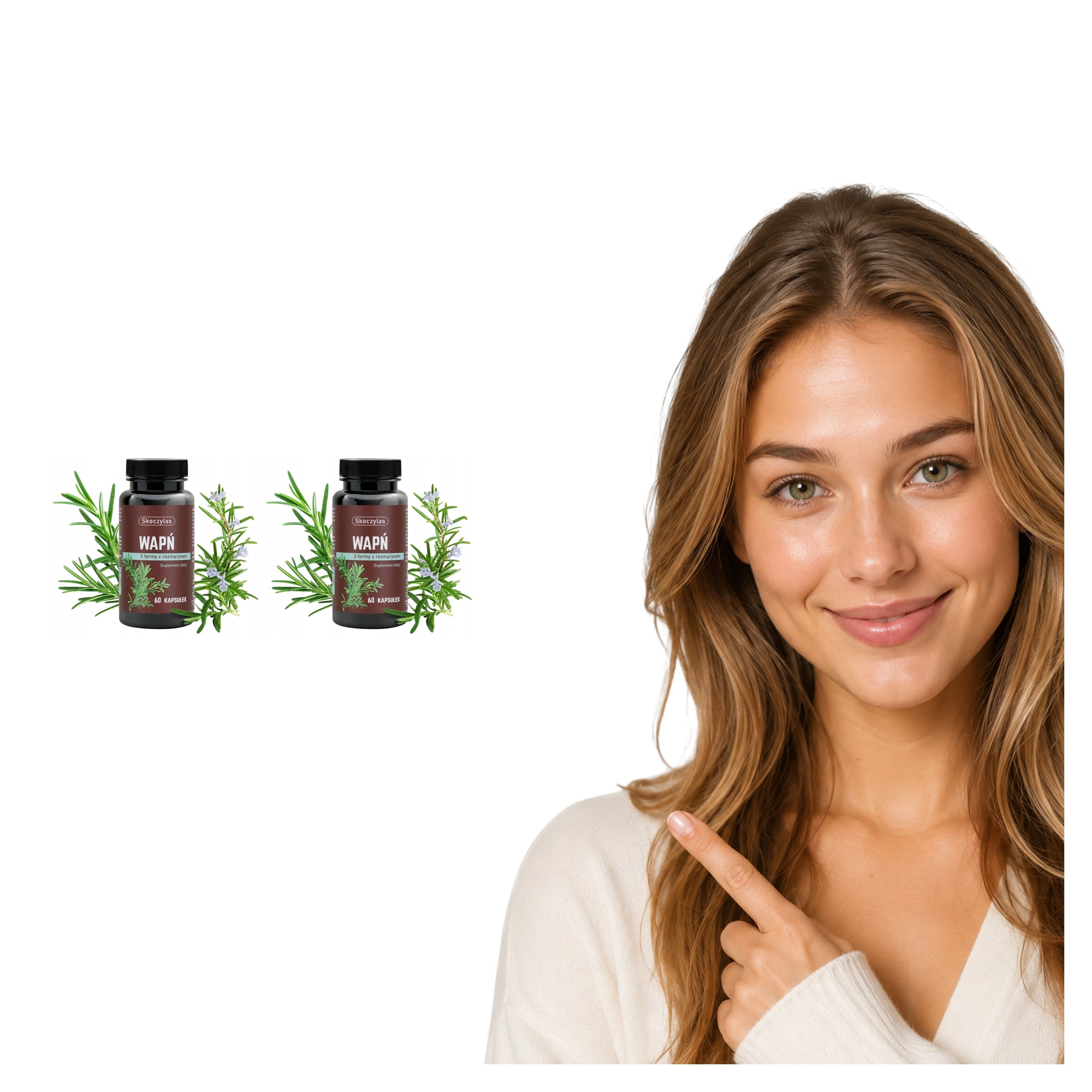 2x SKOCZYLAS Calcium 3 Molds With Rosemary Rosmarinus Officinalis Minerals 60K