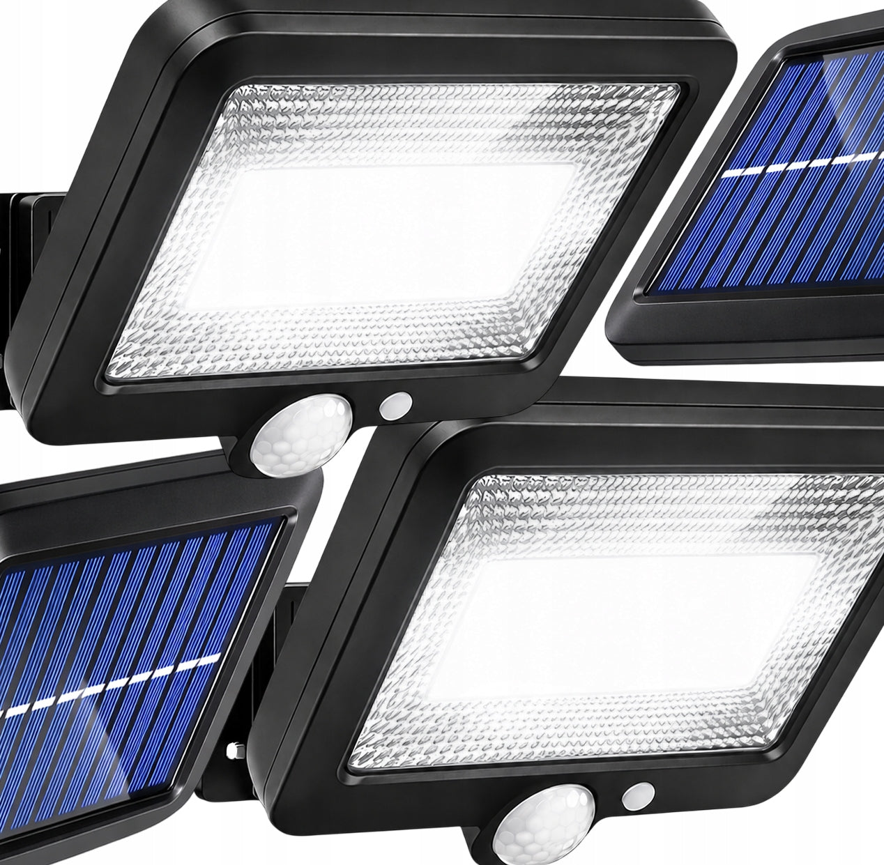 2x SOLAR LAMP DUSK MOTION SENSOR 100 LED POWERFUL ENERGY EFFICIENT