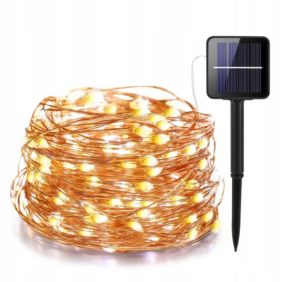 2x SOLAR LED GARDEN LIGHTS 200LED 10M WIRE CHAIN LIGHT GARLAND EAN (GTIN) 6922619775763