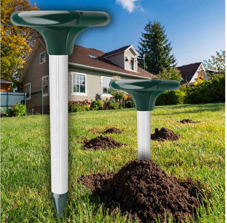2x STRONG DETERRENT FOR MOLES VOLES RODENTS SOLAR MARTENS UP TO 1700m² Packaging status original