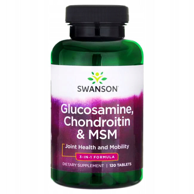 2x SWANSON GLUCOSAMINE CHONDROITIN BONE JOINTS 120 tab MSM STRENGTH Packaging status original