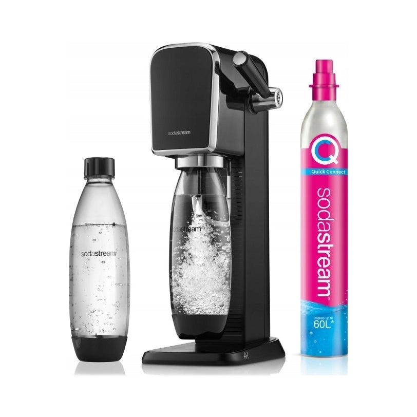 2x Saturator For Carbonated Water Sodastream Art Co2 Gas Cartridge Bottle 1l
