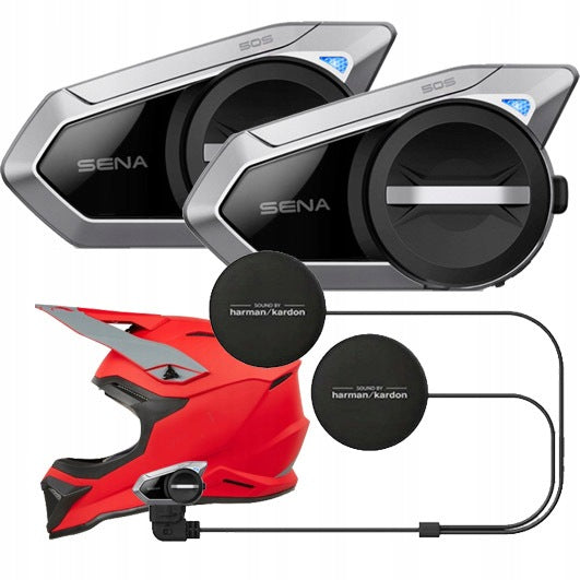2x Sena motorcycle intercom 50s mesh bluetooth 5.0 set for 2kaski