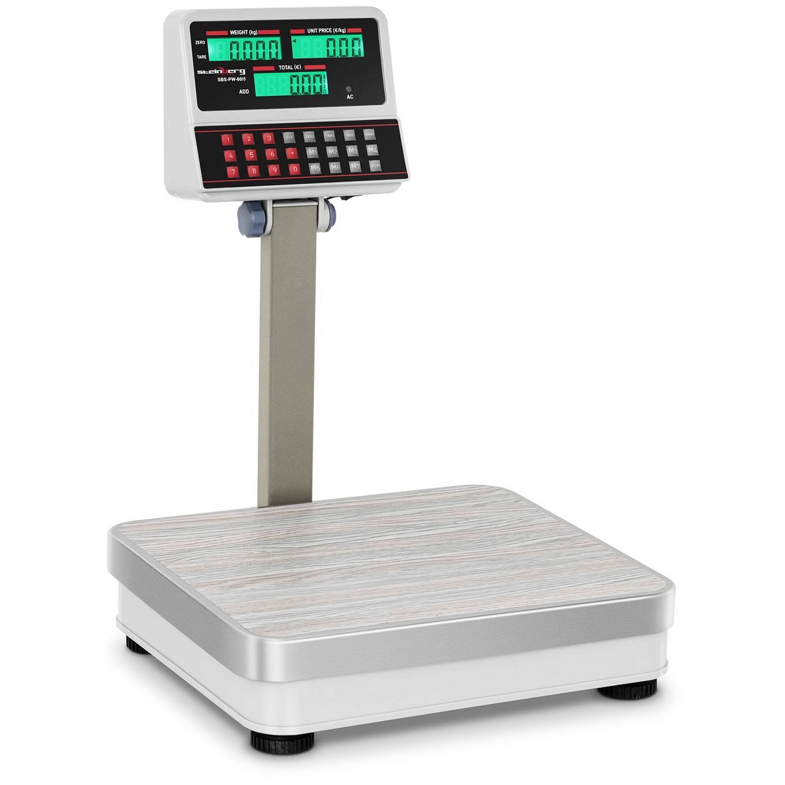 2x Shop scale platform SBS-PW-60 LCD up to 60kg