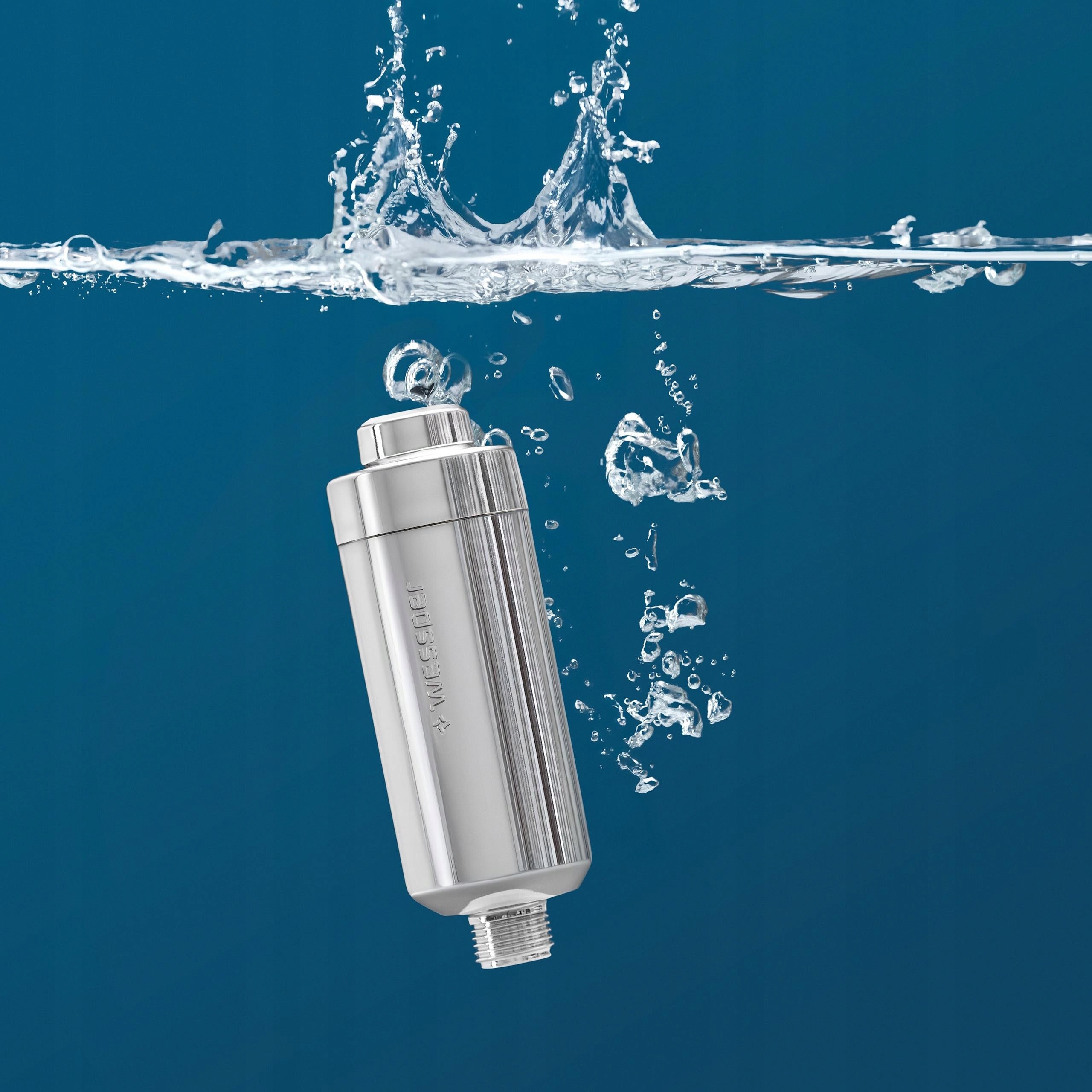 2x Shower water filter for shower head silver 7500l KDF Packaging status original