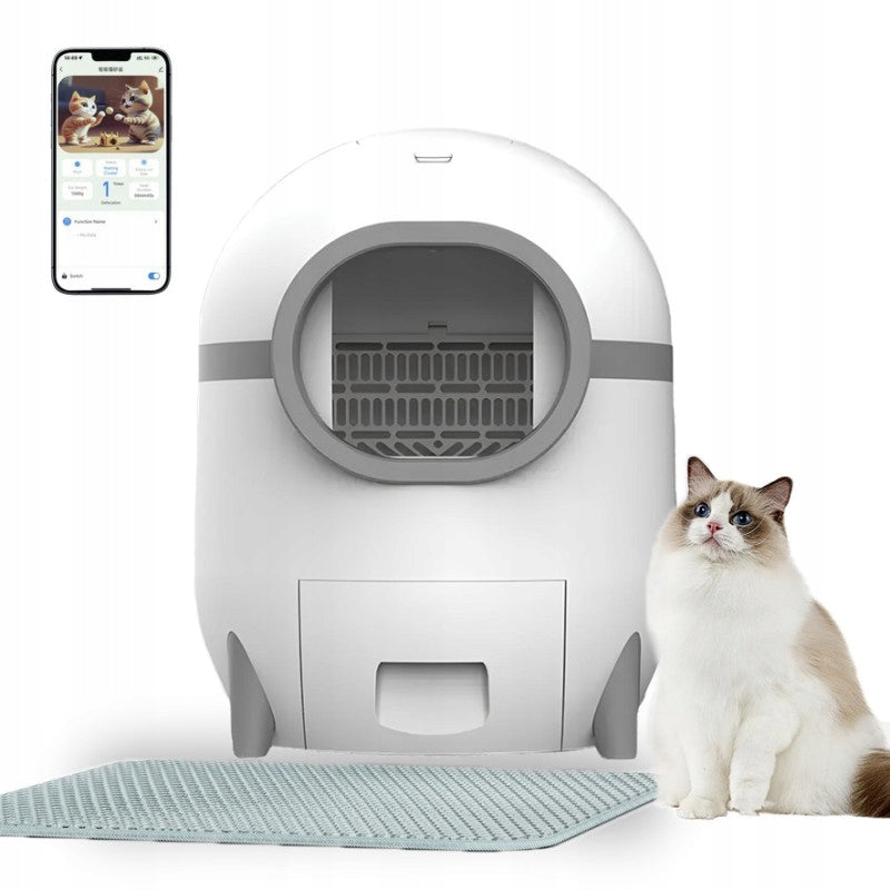 2x Smart WiFi Self-Cleaning Cat Litter Box with 60L App