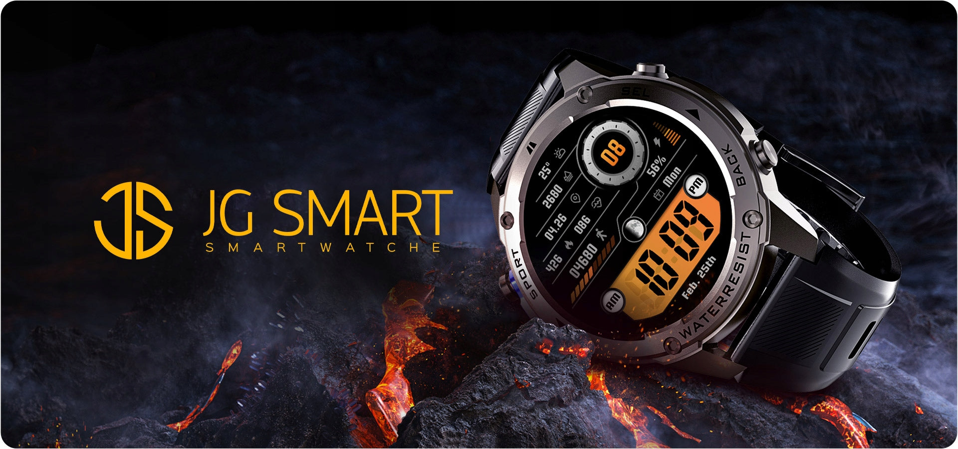 2x Smartwatch Jg Smart Jgr56 Gps Waterproof Amoled Black Brand JG Smart