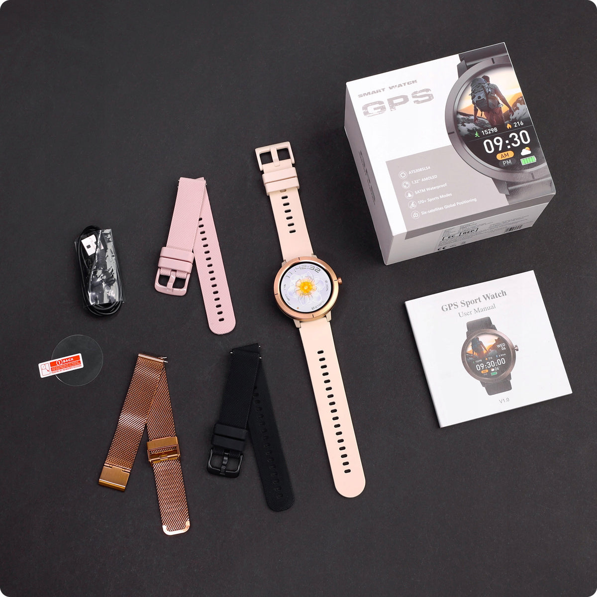 2x Smartwatch Jg Smart Watch X76 Gps Amoled 43mm Gold Model other