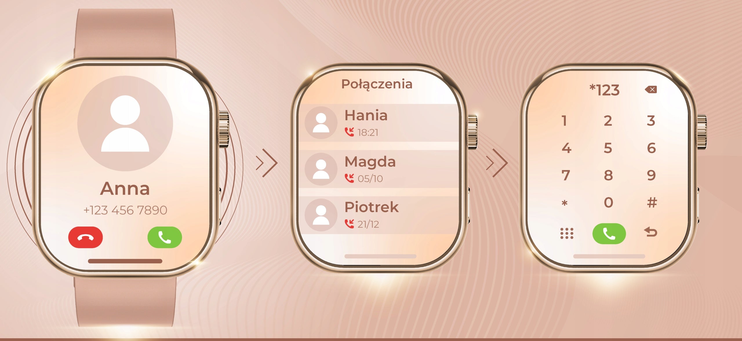 2x Smartwatch Wonderwatch Mi3 Gold Model other
