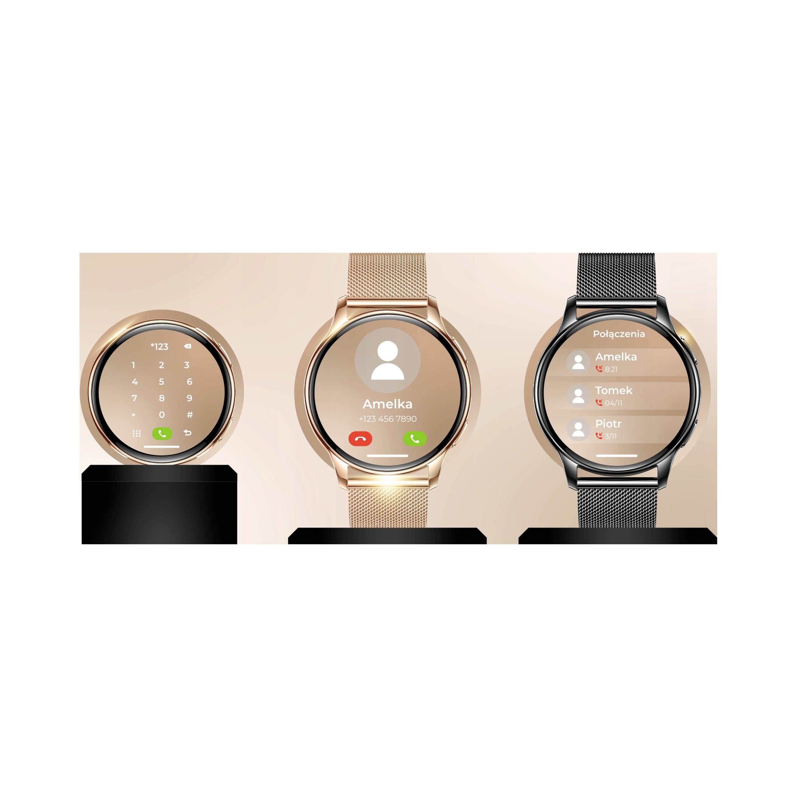 2x Smartwatch Wonderwatch Mi5 Gold