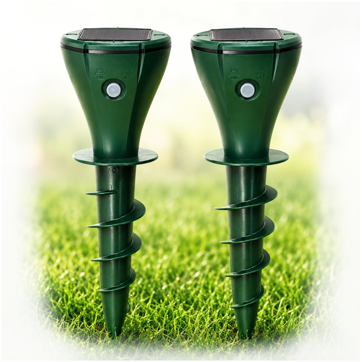 2x Solar Mole Deterrent Veneers Vibration Inverters Screw-In
