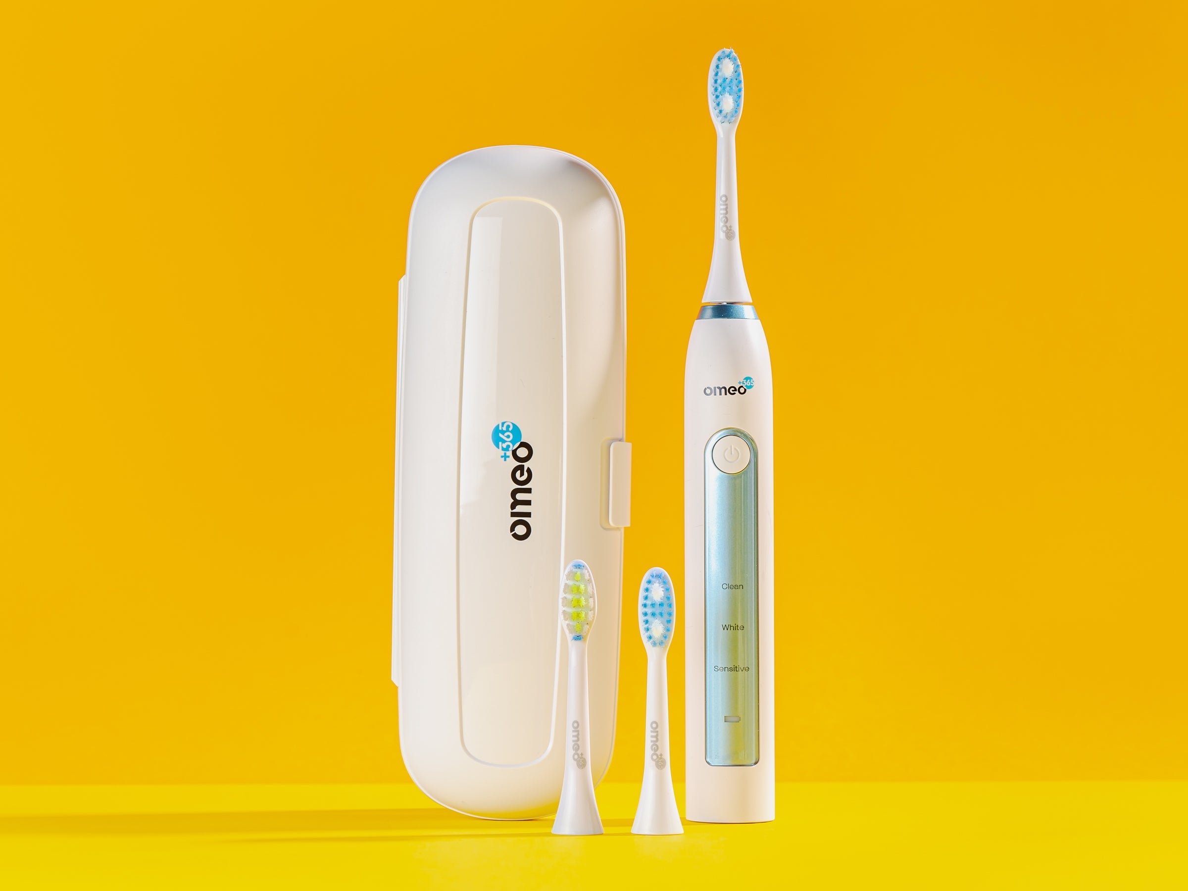 2x Sonic Toothbrush OMEO +365 Classic White + UV Black Brand OMEO