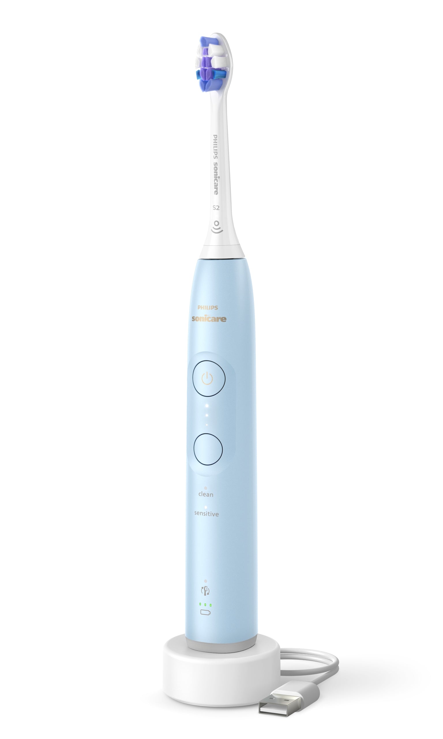 2x Sonic toothbrush Philips Sonicare 6100 Hx7406 01 Blue