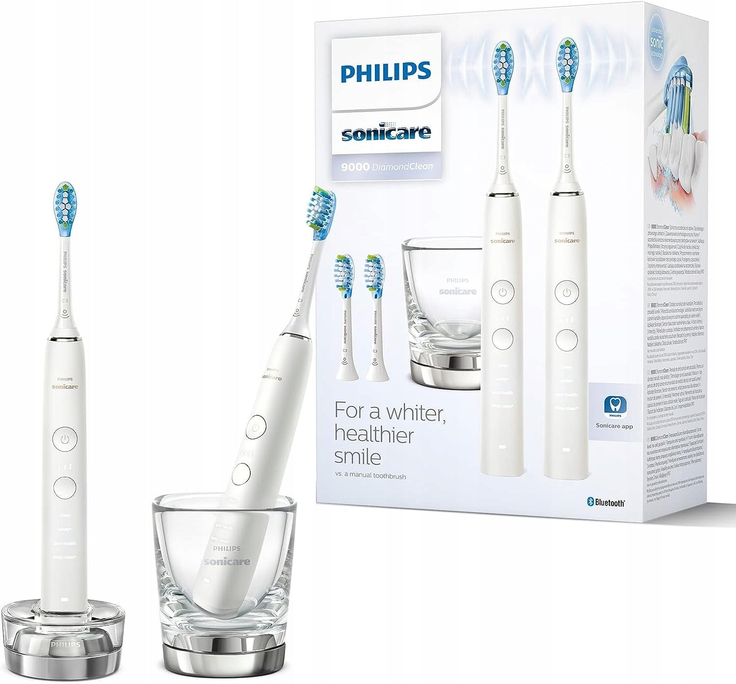 2x Sonicare sonic toothbrush Philips HX9914/62 DiamondClean +4 tips