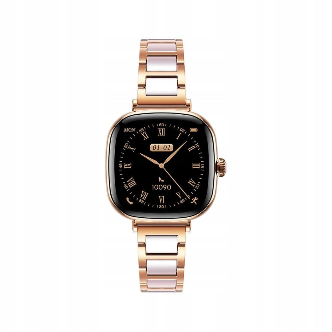 2x Starlight JR-FS1 Smartwatch with Call Receiving 2 Straps - Gold