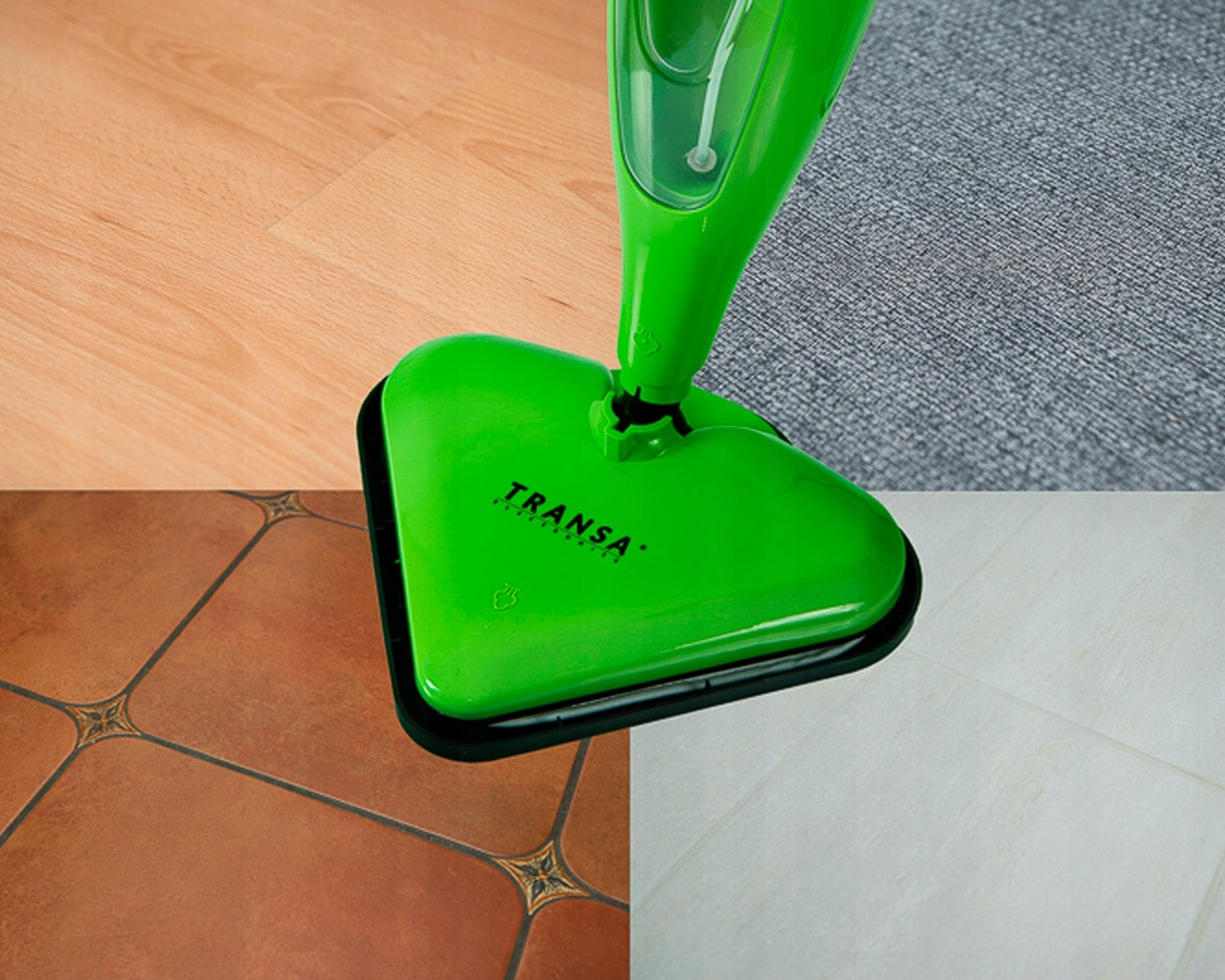2x Steam Mop Transa Electronics Aquasteam Green 12in1 1500 W Green Maximum steam pressure 4.2 bar