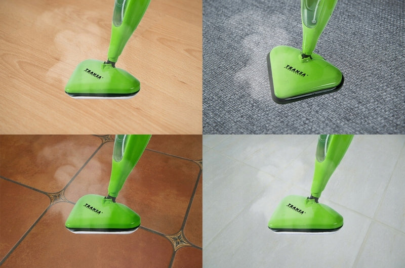 2x Steam Mop Transa Electronics Aquasteam Green 12in1 1500 W Green Type steam mop
