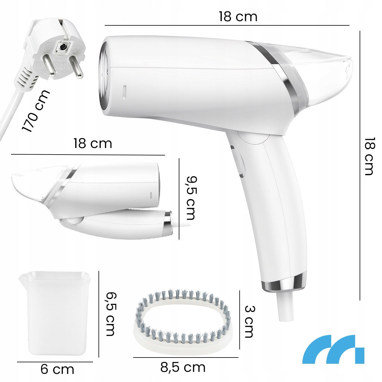 2x Steamer Clothes Steamer Tourist Folded Cover Model Parownica do Ubrań HDS1000W