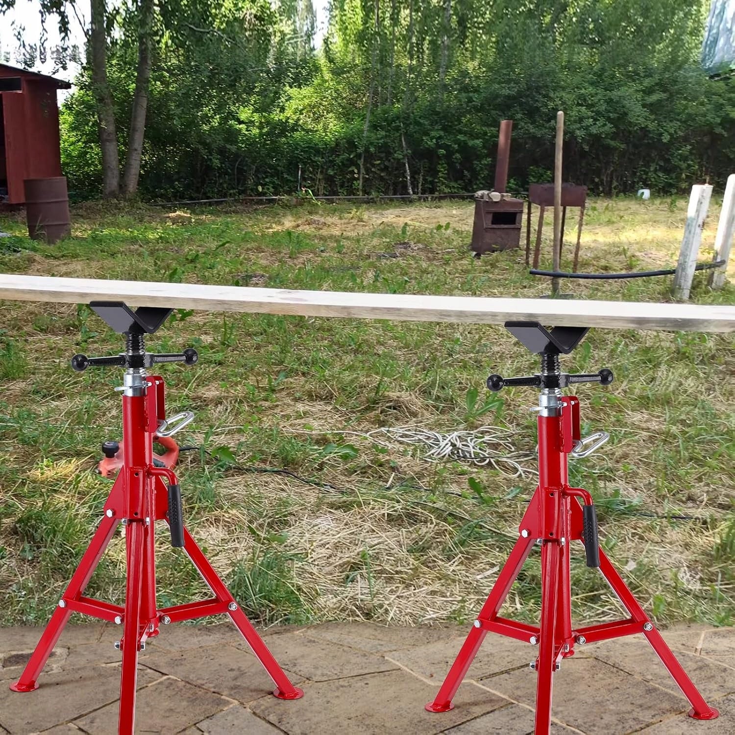2x Stojak Podnośnik do Rur 1.13T 61–132CM,Stojak wysoki,Głowicą V EAN (GTIN) 6955705613229