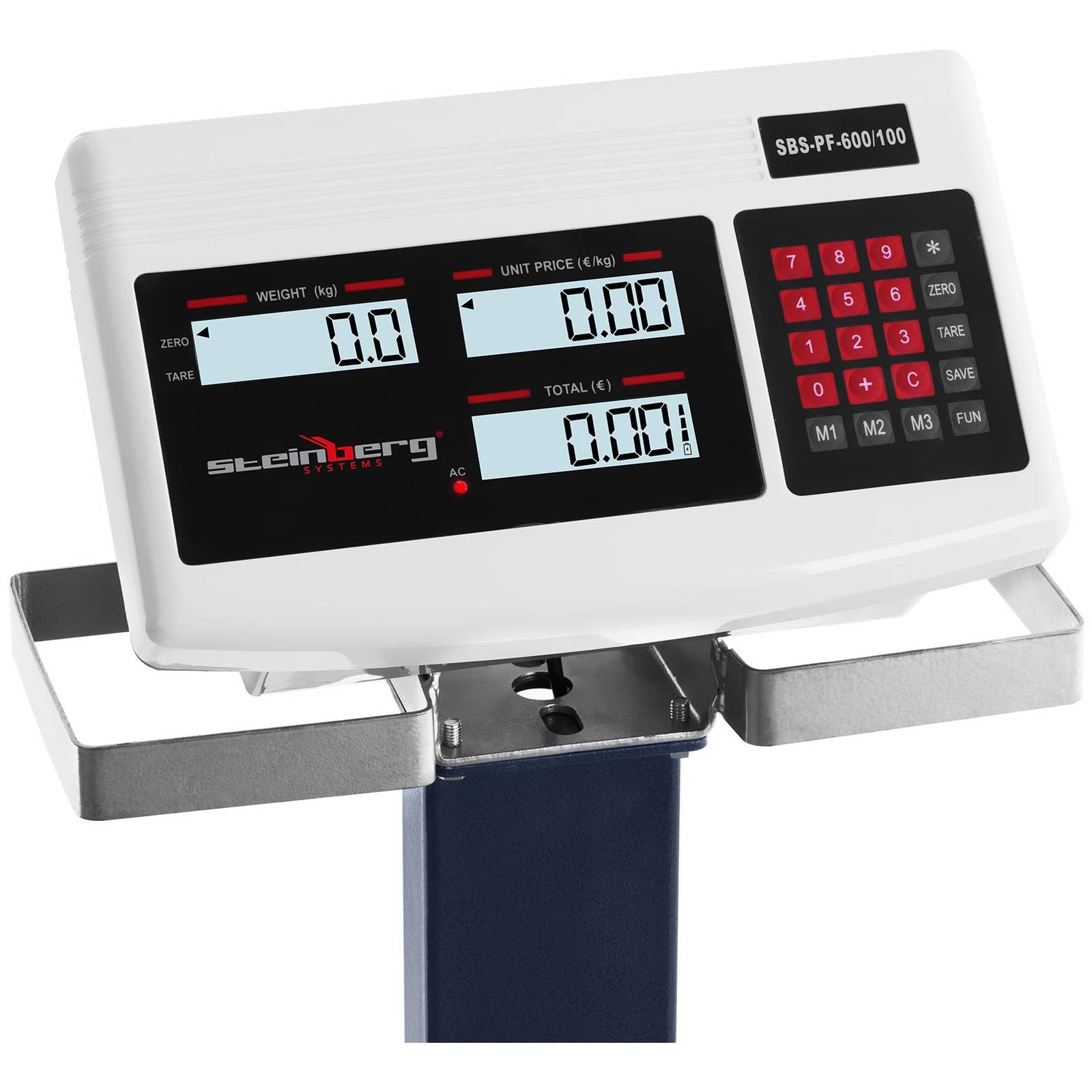 2x Storage platform scale with wheels SBS-PF-600/100 LCD up to 600kg Brand Steinberg Systems