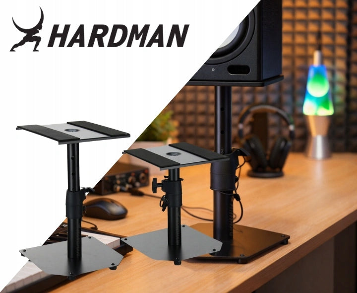 2x Studio Monitor Stand Adjustable Solid Set Hardman Packaging status original
