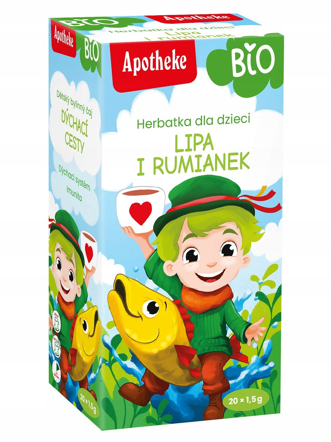 2x TEA FOR CHILDREN - LINDEN, CHAMOMILE AND MINT BIO (20 x 1,5 g) 30 g -APOT Brand Apotheke
