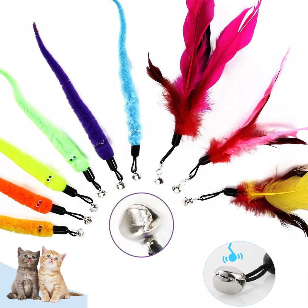 2x TELESCOPIC CAT ROD WITH FEATHERS INTERCHANGEABLE TIPS 9 pcs LONG 99cm EAN (GTIN) 6977631514241