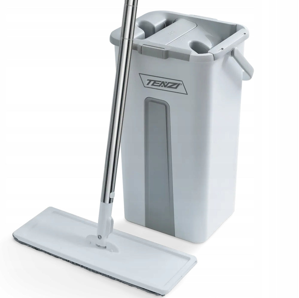 2x TENZI Flat MOP With Squeezer - Mop With Two Chamber Bucket Manufacturer code Tenzi Mop Płaski Z Wyciskaczem I Wiadrem 1,5L