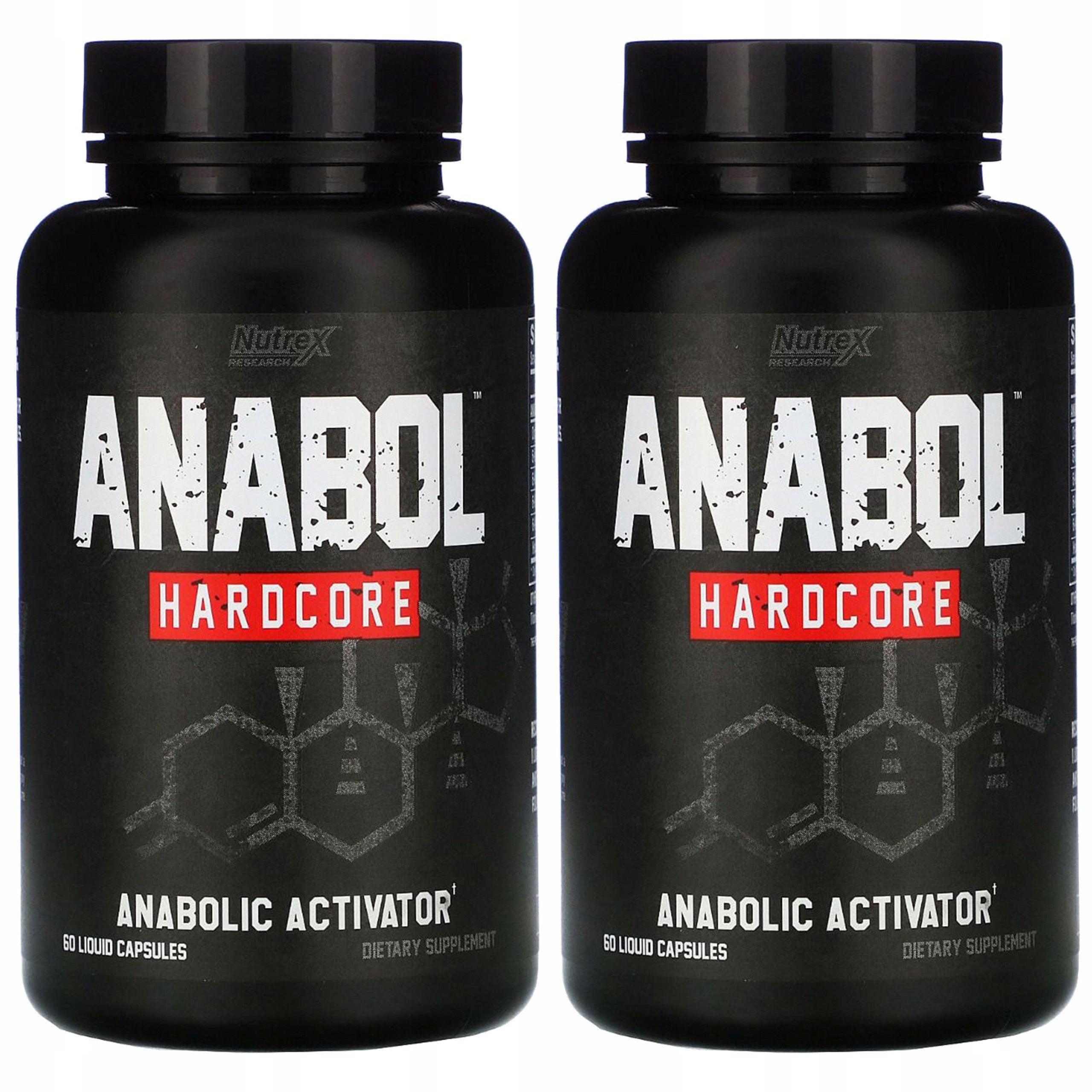 2x TESTOSTERONE BOOSTER ANABOL HARDCORE 60 caps ANABOLIC STRENGTH NUTREX