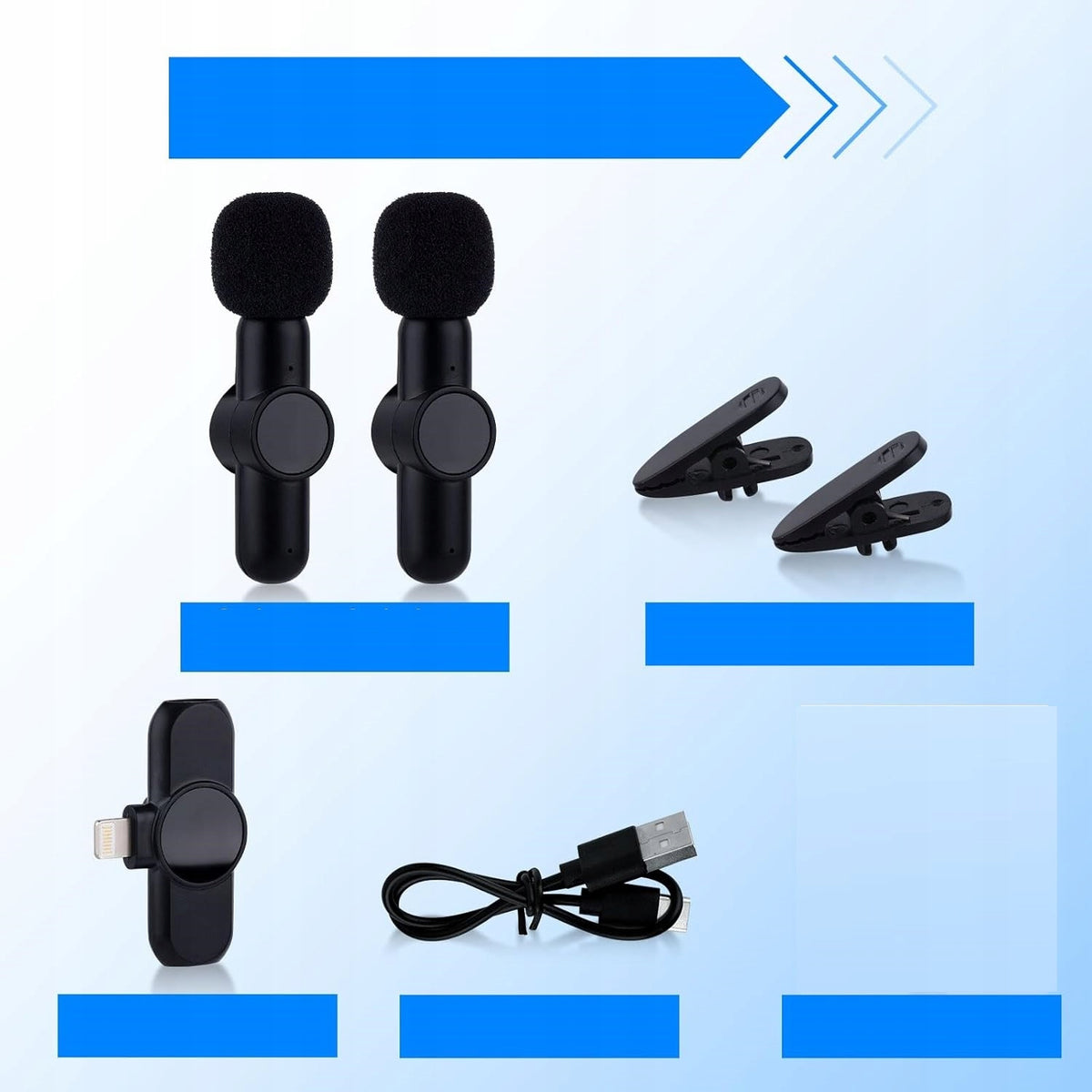 2x TIE MICROPHONE FOR PHONE WITH LIGHTNING INPUT- RECORDING SET Manufacturer code B0CVV2KVXF