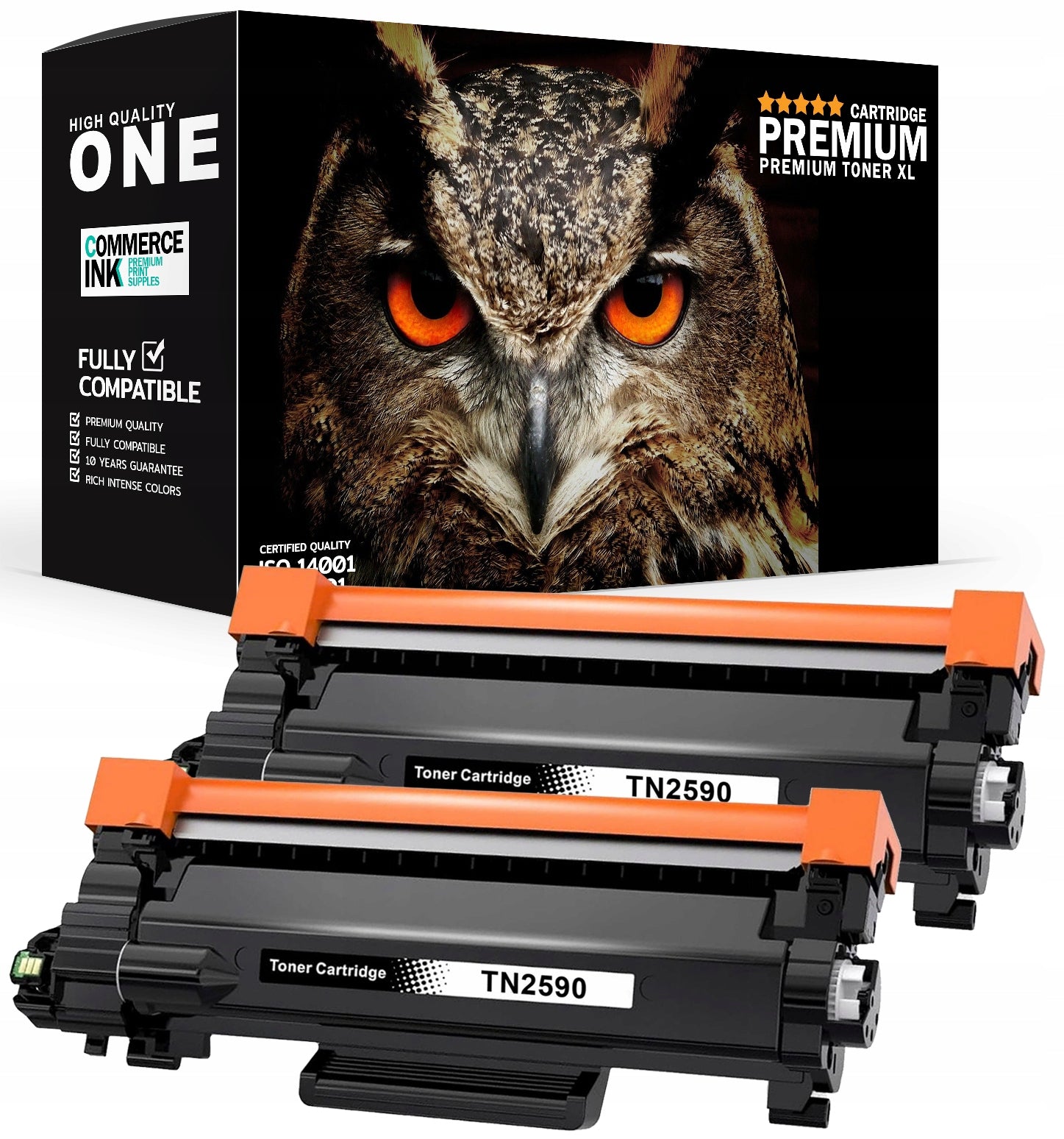 2x TN2590 XL Toner Cartridge for Brother DCP-L2600D HL-L2402D MFC-L2802DN MFC-L2922DW
