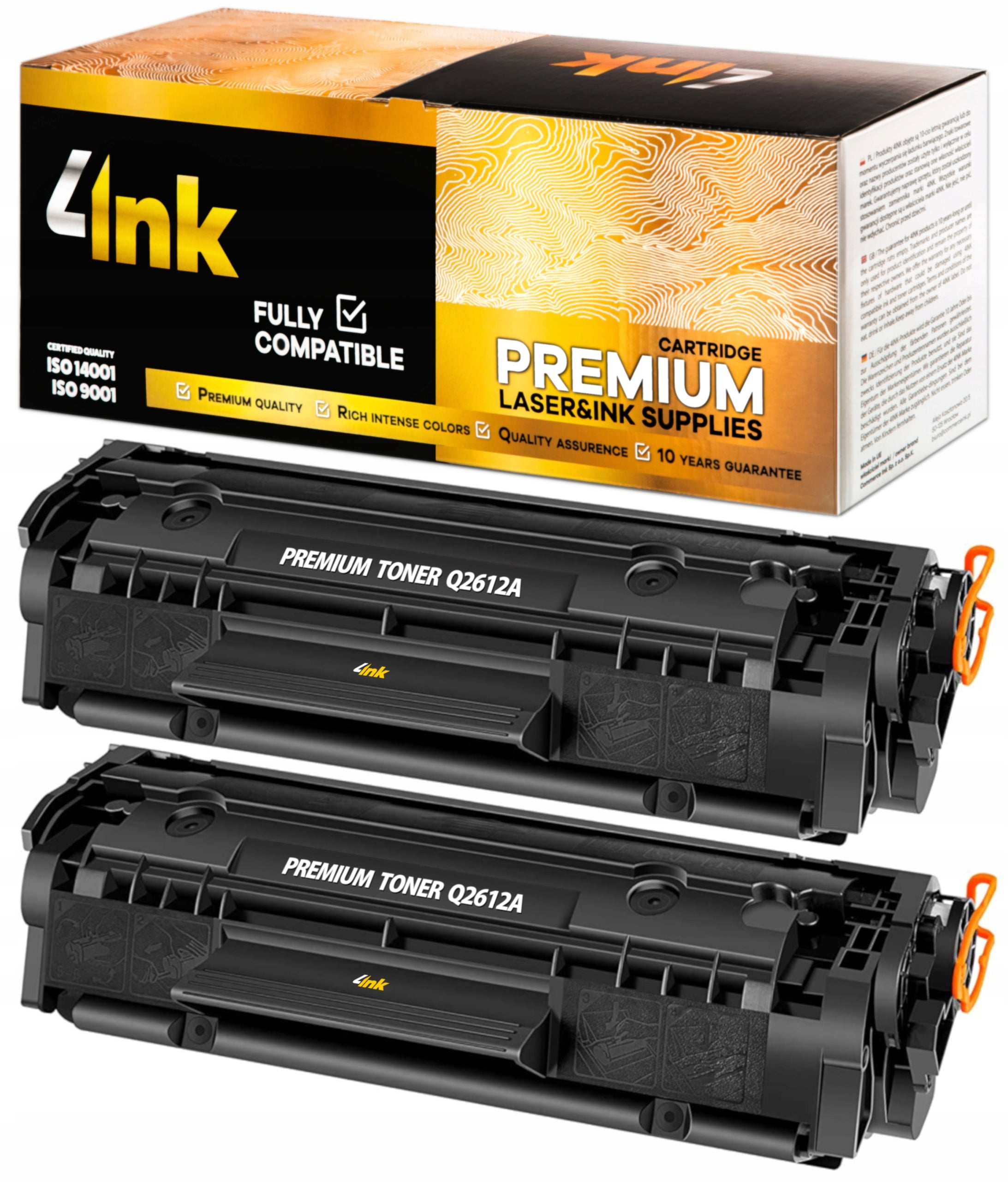 2x TONER 12A Q2612A XL FOR HP LASERJET 1010 1018 1020 1022 PRINTER