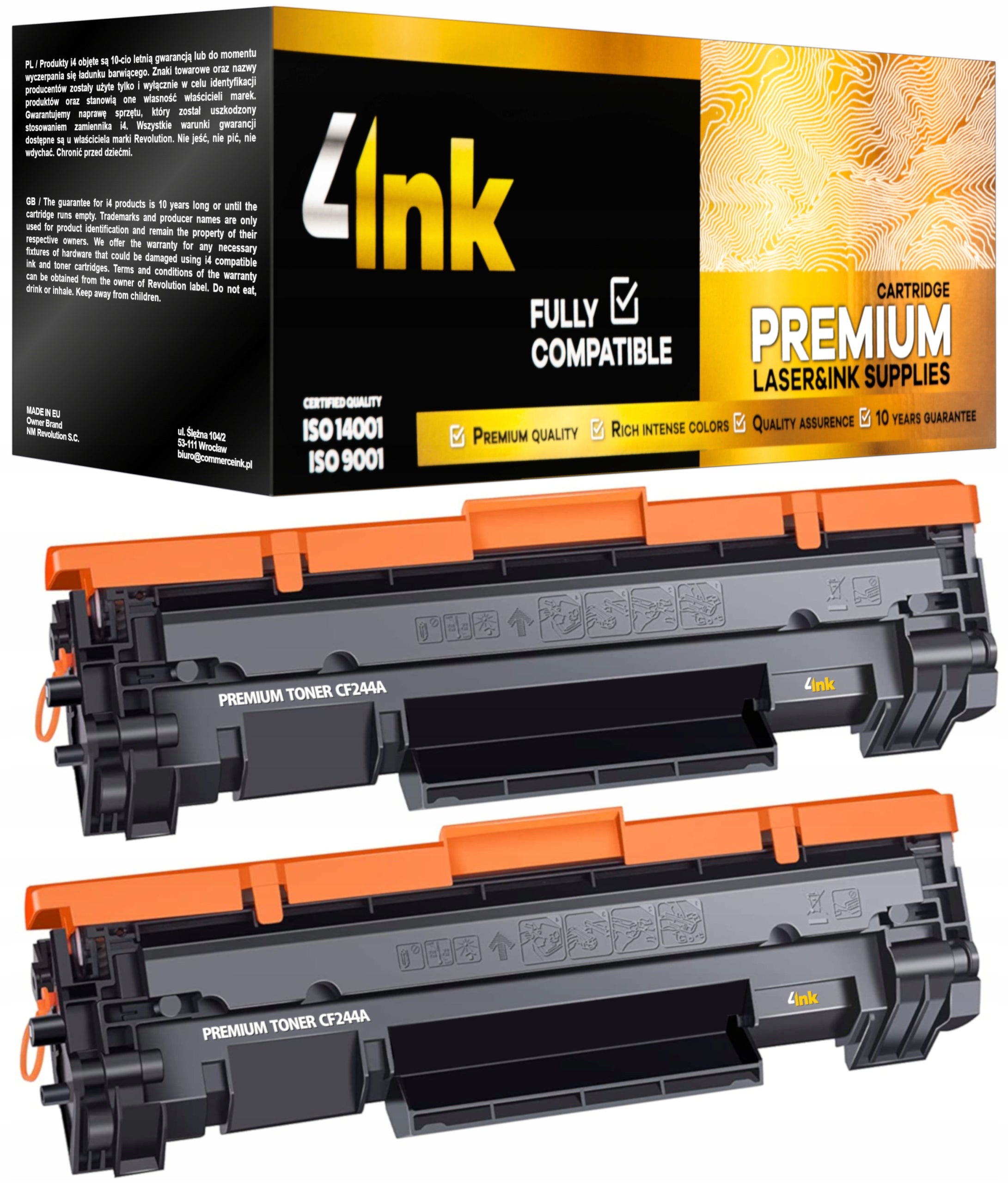 2x TONER 44A CF244A XL FOR HP LASERJET PRO M15a M15w M17a M17w MFP M28a M28w