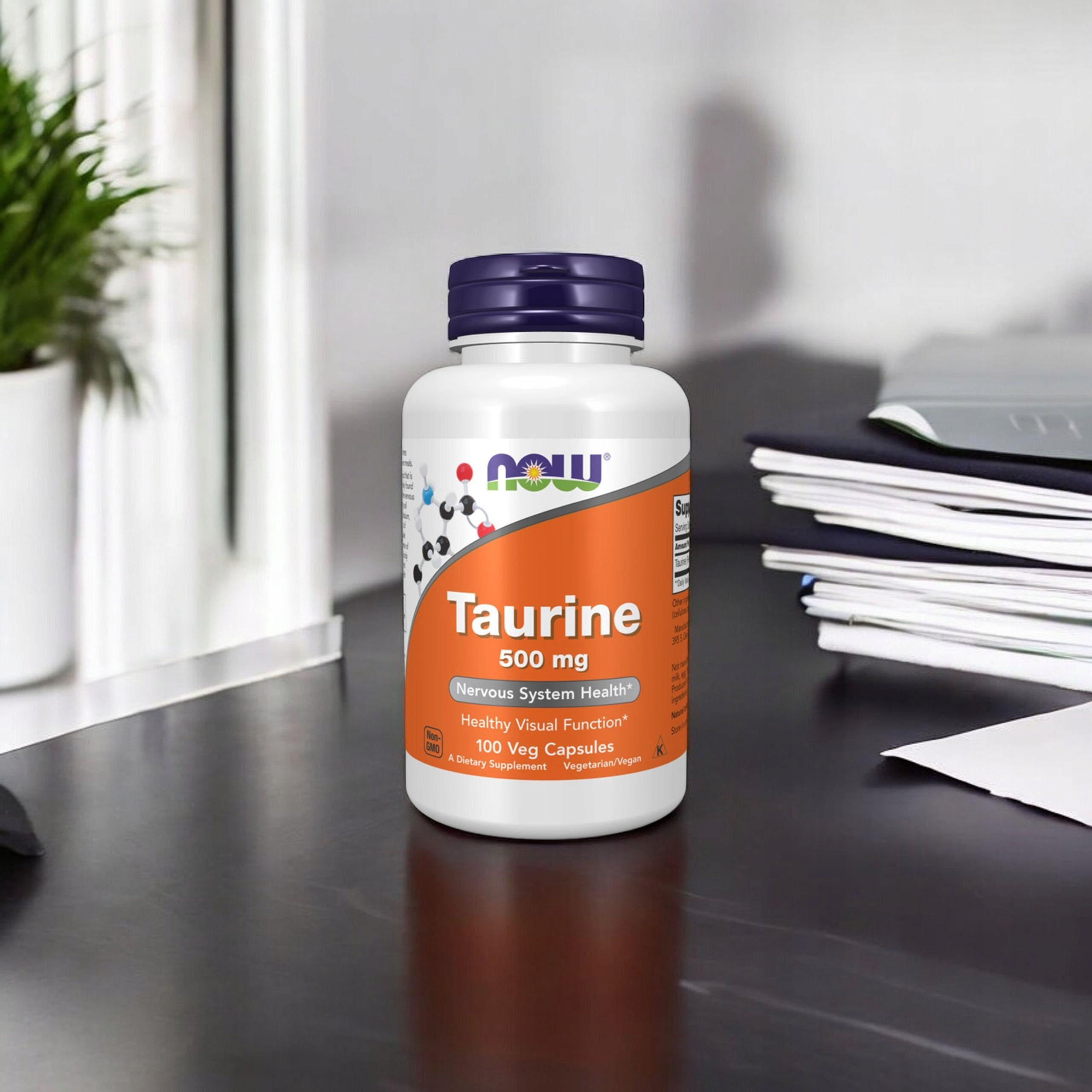 2x Taurine 500mg Amino Acid Strength Regeneration 100 kaps NOW Brand Now foods