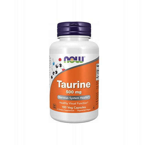 2x Taurine 500mg Amino Acid Strength Regeneration 100 kaps NOW Expiration date at least six months from the date of purchase