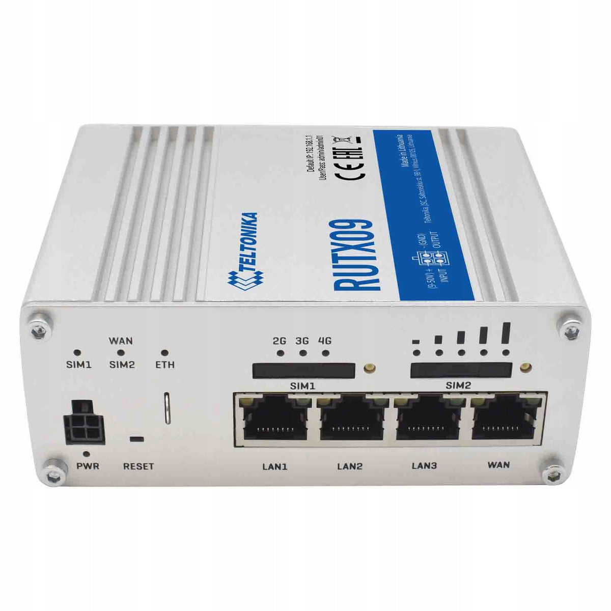 2x Teltonika RUTX09 industrial router 4G / LTE (RUTX09000000) Model RUTX09