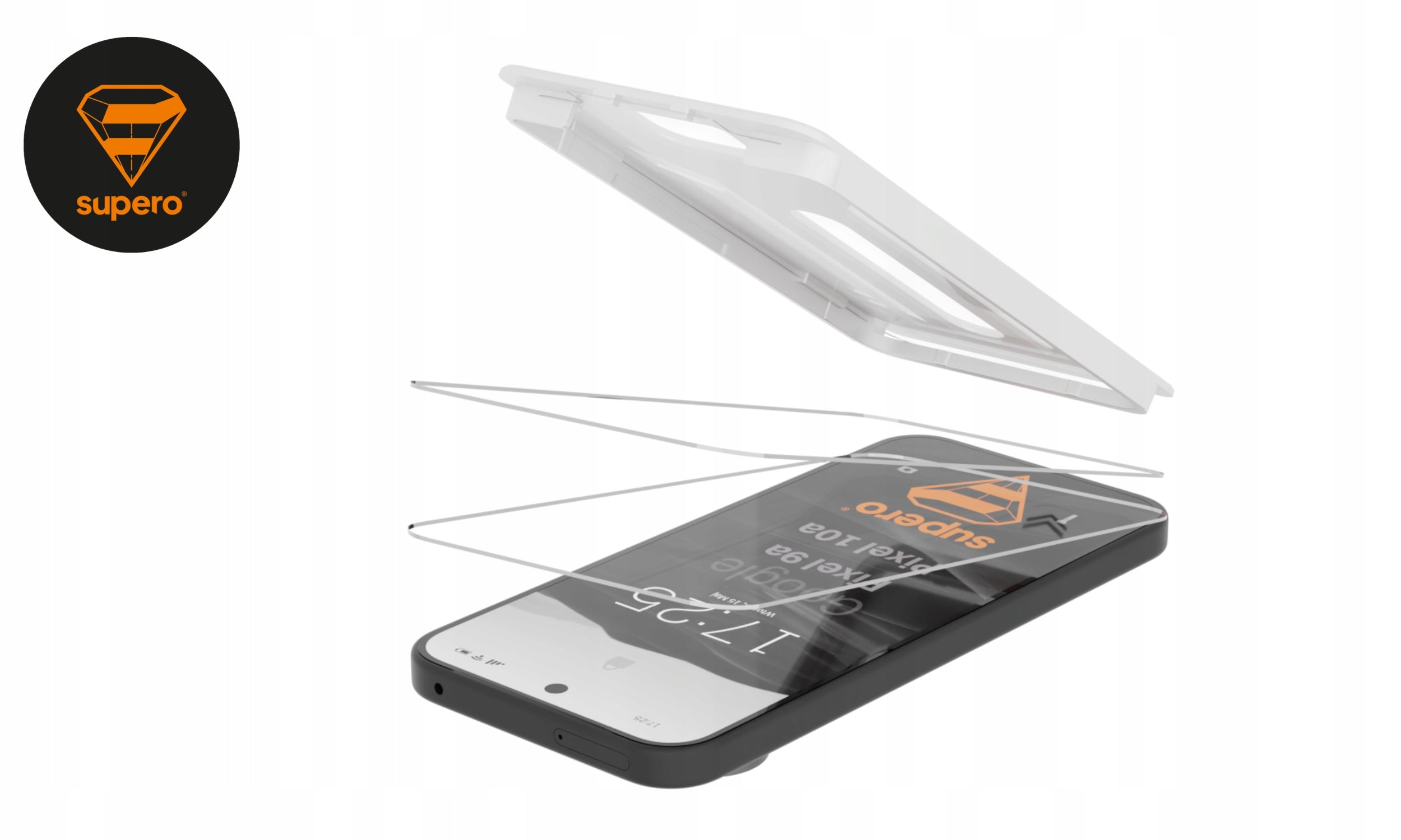 2x Tempered glass for Pixel 9A/10A with applicator, 9H protective for phone Dedicated brand Google
